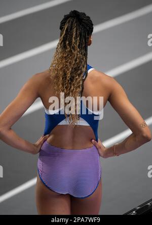 Morgan Lake of Great Britain & NI nimmt an der Europameisterschaft der Leichtathletik in der Ataköy Athletics Arena im High-Jump-Finale der Frauen Teil Stockfoto