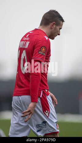 Wrexham, Wrexham County Borough, Wales. 11. März 2023 Paul Mullin von Wrexham, während des Wrexham Association Football Club V Southend United Football Club auf dem Rennplatz in der Vanarama National League. (Bild: ©Cody Froggatt/Alamy Live News) Stockfoto