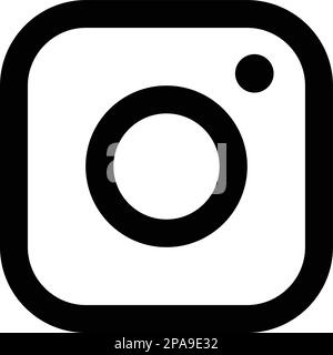 Instagram-Logo. Installieren Sie ein realistisches Social-Media-Logo auf transparentem Hintergrund. Stock Vektor