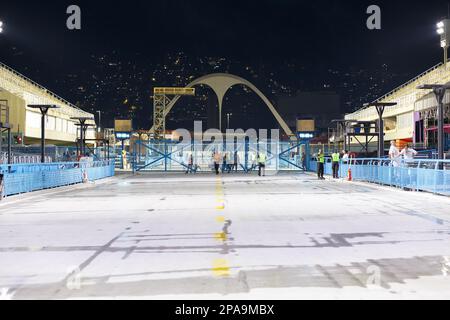 sambodromo da Marques de Sapucai in Rio de Janeiro, Brasilien - 04. Februar 2023 : Marques de Sapucai in der Stadt Rio de Janeiro. Stockfoto