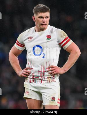 Owen Farrell aus England während des Guinness 6 Nations-Spiels England gegen Frankreich 2023 im Twickenham Stadium, Twickenham, Großbritannien. 11. März 2023. (Foto von Craig Thomas/News Images) in, am 3. 11. 2023. (Foto: Craig Thomas/News Images/Sipa USA) Guthaben: SIPA USA/Alamy Live News Stockfoto