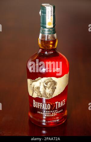 Buffalo Trace Whiskey Bourbon Kentucky. Stockfoto