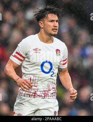 Marcus Smith aus England während des Guinness 6 Nations-Spiels England gegen Frankreich 2023 im Twickenham Stadium, Twickenham, Großbritannien. 11. März 2023. (Foto von Craig Thomas/News Images) in, am 3. 11. 2023. (Foto: Craig Thomas/News Images/Sipa USA) Guthaben: SIPA USA/Alamy Live News Stockfoto