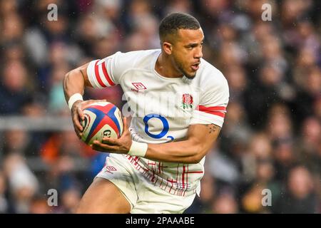 Anthony Watson aus England während des Guinness 6 Nations-Spiels England gegen Frankreich 2023 im Twickenham Stadium, Twickenham, Großbritannien. 11. März 2023. (Foto von Craig Thomas/News Images) in, am 3. 11. 2023. (Foto: Craig Thomas/News Images/Sipa USA) Guthaben: SIPA USA/Alamy Live News Stockfoto