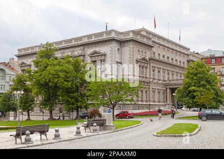 Belgrad, Serbien - April 24 2019: Novi dvor (Serbisch: Нови двор, „Neuer Palast“) war eine königliche Residenz der Karađorđević-Dynastie Serbiens und später K Stockfoto