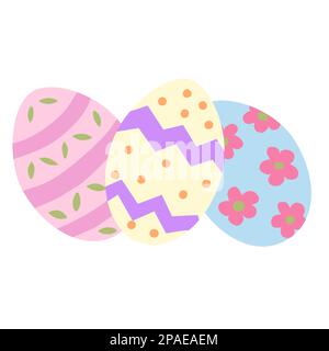 Farbenfrohe Ostereier, Kritzelstil-Vektorbild Stock Vektor