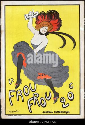 1899 , Paris , FRANKREICH : The Magazine LE FROU FROU JOURNAL HUMORISTIQUE , Posterwerbung des gefeierten Zeichner LEONETTO CAPPIELLO ( 1875 - 1942 ) - FOTO STORICHE - GESCHICHTE - KUNST - ARTE - PITTURA - PITTORE - Künstler - Artista - Portrait - Rituto - BELLE EPOQUE - litografia - Manifest pubblicitario - Pubblicita' - CAN-Can-Can - Leggy Pose - Beins - Gambe - DANZA - BALLO - ILLUSTRATORE - ILLUSTRAZIONE --- ARCHIVIO GBB Stockfoto