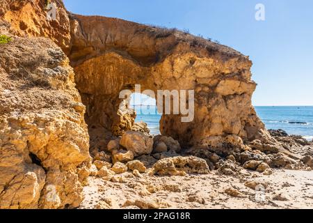 Praia Santa Eulalia, Albufeira, Algarve, Portugal Stockfoto