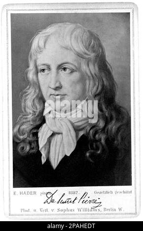 Jacques-Henri Bernardin de Saint-Pierre ( 1737 Le Havre – 1814 Eragny, Val-d'Oise) war französischer Schriftsteller und Botaniker. Er ist am bekanntesten für seinen Roman Paul et Virginie aus dem Jahr 1787. 1795 wurde er zum Institut de France und 1803 zur Academie Francoise gewählt. - SAINT PIERRE - ECOLOGISTA - FRANCIA - FRANKREICH - BOTANICA - BOTANISCH - SCIENZA - WISSENSCHAFT - SCIENZIATO - WISSENSCHAFTLER - Autografo - Autogramm - Unterschrift - Firma - Kragen - colletto --- Archivio GBB Stockfoto