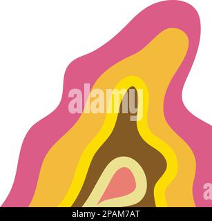 Topographie abstrakte Karte Kontur Querformat Ecke und Texturhintergrund in einer Vektordarstellung Stock Vektor