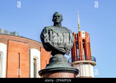 Schukow, Kaluga Region, Russland - Juni 2018: Abmarsch zum Marschall der Sowjetunion Georgy Schukow Stockfoto