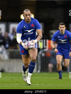 Twickenham, Vereinigtes Königreich. 11. März 2023. England gegen Frankreich, Guinness 6 Nationen. Twickenham-Stadion. Twickenham. Gaël Fickou (Frankreich) beim Rugby-Spiel England gegen Frankreich in den Guinness 6 Nations. Kredit: Sport In Pictures/Alamy Live News Stockfoto