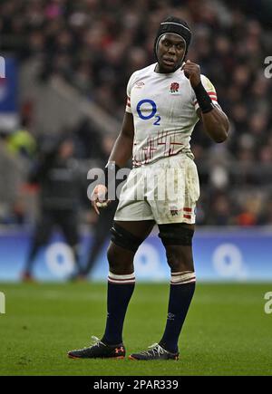 Twickenham, Vereinigtes Königreich. 11. März 2023. England gegen Frankreich, Guinness 6 Nationen. Twickenham-Stadion. Twickenham. Maro Itoje (England) beim Rugby-Spiel England gegen Frankreich in den Guinness 6 Nations. Kredit: Sport In Pictures/Alamy Live News Stockfoto