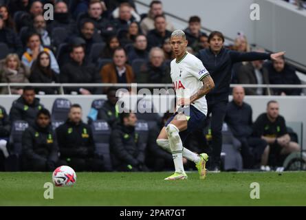 London, Großbritannien. 11. März 2023. Richarlison (TH) beim Spiel Tottenham Hotspur gegen Nottingham Forest EPL, im Tottenham Hotspur Stadium, London, Großbritannien, am 11. März 2023. Kredit: Paul Marriott/Alamy Live News Stockfoto
