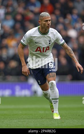 London, Großbritannien. 11. März 2023. Richarlison (TH) beim Spiel Tottenham Hotspur gegen Nottingham Forest EPL, im Tottenham Hotspur Stadium, London, Großbritannien, am 11. März 2023. Kredit: Paul Marriott/Alamy Live News Stockfoto