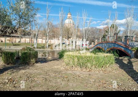 Park in der Stadt Talavera de la Reina, Provinz Toledo, Castilla La Mancha, Zentralspanien Stockfoto