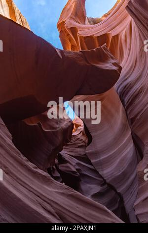 Ein Bild der Felsformationen des Lower Antelope Canyon. Stockfoto