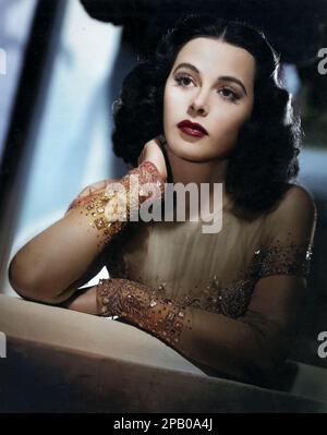 Hedy Lamarr in „Lady of the Tropics“-Werbefoto (MGM, 1939) farbig dargestellt Stockfoto