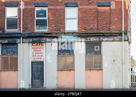 Cookies' Cafe in Boundary Street, Liverpool Dockland, Großbritannien Stockfoto