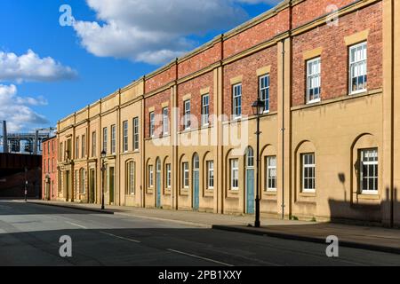 Das Liverpool Road Railway Station Building, Castlefield, Manchester, England, Großbritannien. Jetzt Teil des Museum of Science & Industry. Stockfoto