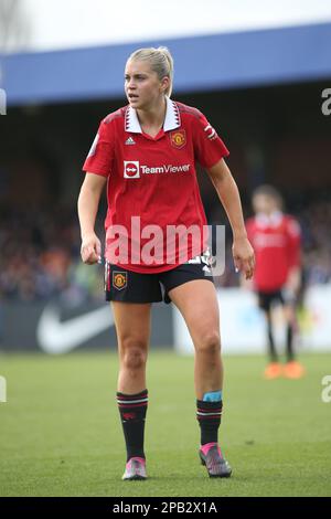 London, Großbritannien. 12. März 2023. London, März 12. 2023: Alessia Russo (23 Manchester United) während des Barclays FA Frauen Super League Spiels zwischen Chelsea und Manchester United in Kingsmeadow, London, England. (Pedro Soares/SPP) Kredit: SPP Sport Press Photo. Alamy Live News Stockfoto