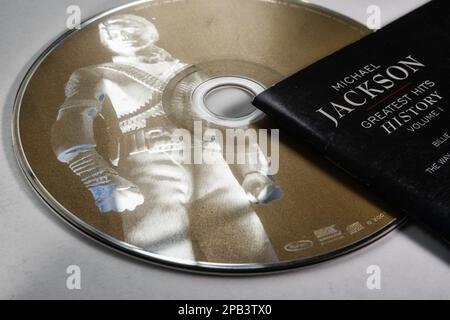 Michael Jacksons CD Highest Hits History, Band 1, wurde 2001 in den USA veröffentlicht Stockfoto