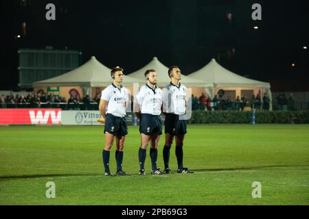 Monigo Stadium, Treviso, Italien, 10. März 2023, Ref im Jahr U20 - Italien gegen Wales - Rugby Six Nations-Spiel Stockfoto