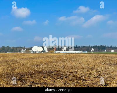 Deutsches Raumfahrtoperationszentrum in Weilheim, Bayern. Deutsches Luft- Und Raumfahrtzentrum Stockfoto