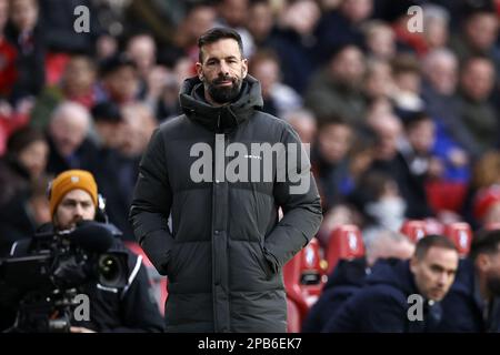 EINDHOVEN - PSV Eindhoven trainiert Ruud van Nistelrooij während des niederländischen Premier-League-Spiels zwischen PSV Eindhoven und SC Cambuur Leeuwarden am 12. März 2023 im Phillips-Stadion in Eindhoven, Niederlande. ANP MAURICE VAN STONE Stockfoto