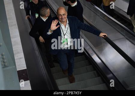 Rom, Italien. 12. März 2023. Nicola Zingaretti nimmt an der Nationalversammlung der Demokratischen Partei (PD) in Rom Teil. Kredit: SOPA Images Limited/Alamy Live News Stockfoto