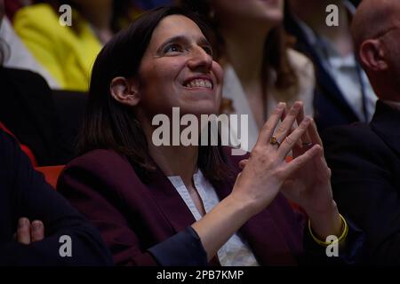 Rom, Italien. 12. März 2023. Elly Schlein nimmt an der Nationalversammlung der Demokratischen Partei (PD) in Rom Teil. Kredit: SOPA Images Limited/Alamy Live News Stockfoto