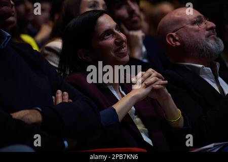 Rom, Italien. 12. März 2023. Elly Schlein nimmt an der Nationalversammlung der Demokratischen Partei (PD) in Rom Teil. Kredit: SOPA Images Limited/Alamy Live News Stockfoto