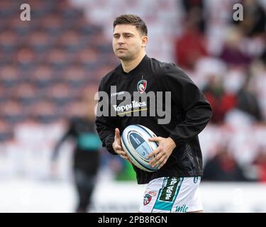 Ben Youngs of Leicester Tigers während des Warm-up vor dem Gallagher Premiership Match Gloucester Rugby vs Leicester Tigers im Kingsholm Stadium , Gloucester, Großbritannien, 12. März 2023 (Foto von Nick Browning/News Images) Stockfoto