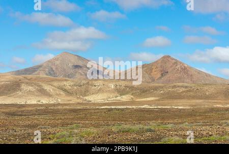 Vulkanlandschaft nördlich von Fuerteventura, Kanarische Inseln, Königreich Spanien Stockfoto