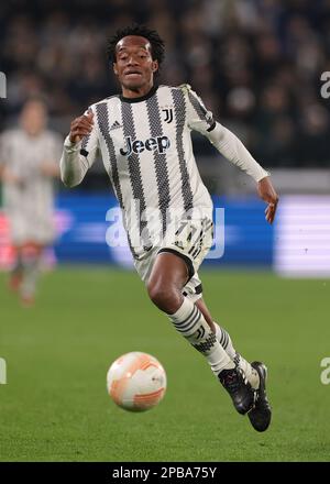 Turin, Italien, 9. März 2023. Juan Cuadrado von Juventus während des Spiels der UEFA Europa League im Allianz-Stadion in Turin. Der Bildausdruck sollte lauten: Jonathan Moscrop/Sportimage Stockfoto