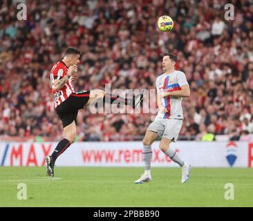 Bilbao, Spanien. 12. März 2023. Spanisches Fußballspiel La Liga Santander Athletic Club Bilbao gegen FC Barcelona im San Mames Stadium Bilbao, 12. März 2023 Lewndowski 900/Cordon Press Credit: CORDON PRESS/Alamy Live News Stockfoto