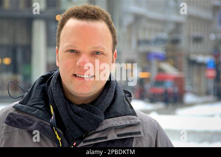 Porträt von "schöner Mann in der Stadt" Stockfoto