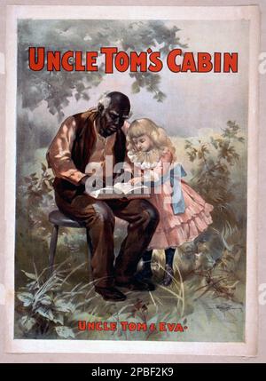 1866 , USA : ONKEL TOM' HÜTTENWERBEPOSTER. Die amerikanische Abolitionistin und Schriftstellerin , die Schriftstellerin der Frau, HARRIET BEECHER STOWE ( 1811 - 1896 ), der Autor des berühmtesten BUCHES ONKEL TOM's CABIN ( 1852 ), griff die Grausamkeit der Sklaverei an; sie erreichte Millionen als Roman und Stück und wurde sogar in Großbritannien einflussreich. Dadurch wurden die politischen Fragen der 1850er Jahre zur Sklaverei für Millionen von Menschen greifbar, wodurch die Anti-Sklaverei-Kräfte im amerikanischen Norden angetrieben wurden. Er verärgerte und verbitterte den Süden. Die Auswirkungen werden in einer häufig zitierten Aussage zusammengefasst, die Abraham Lincoln apokryphalisch zugeschrieben wird. Wenn er Stockfoto