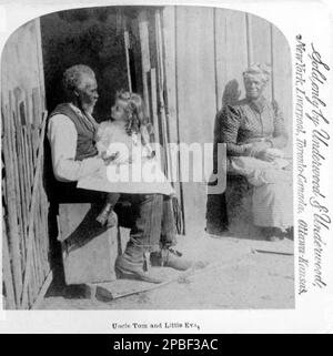 1895 , New York, N.Y. Strohmeyer & Wyman , Stereograph . Onkel Tom und die kleine Eva. Die amerikanische Abolitionistin und Schriftstellerin , Schriftstellerin , HARRIET BEECHER STOWE ( 1811 - 1896 ) Autor des berühmtesten BUCHES ONKEL TOM 'S CABIN ( 1852 ) - CAPANNA DELLO ZIO TOM - ONKEL TOMS HÜTTE - SCRITTORE - LETTERATO - LETTERATURA - LITERATUR - RITUTO - BÜRGERKRIEG - GUERRA DI SECESSIONE - GUERRA CIVILE AMERICANA - ABBOLIZIONISTA SCHIAVISMO --- ARCHIVIO GBB Stockfoto