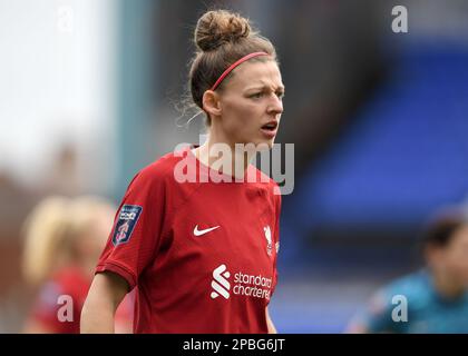 Birkenhead, Großbritannien. 12. März 2023. Yana Daniëls aus Liverpool während des FA Women's Super League-Spiels im Prenton Park, Birkenhead. Der Bildausdruck sollte lauten: Gary Oakley/Sportimage Credit: Sportimage/Alamy Live News Stockfoto