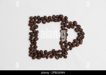 Kaffeebohnen, Kaffeetasse Stockfoto