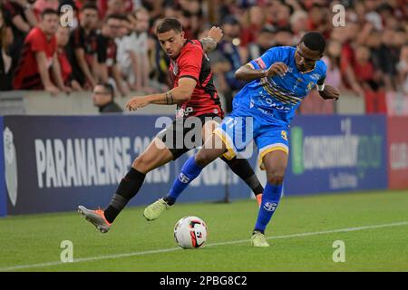 Curitiba, Brasilien. 12. März 2023. Joseense. Das Spiel gilt für die 7. Runde der Paranaense Championship 2023. Joaquim Américo-Guimarães-Stadion in Curitiba, Paraná. Kredit: Reinaldo Reginato/FotoArena/Alamy Live News Stockfoto