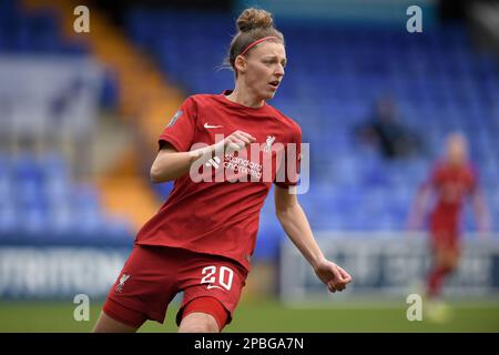 Birkenhead, Großbritannien. 12. März 2023. Yana Daniëls aus Liverpool während des FA Women's Super League-Spiels im Prenton Park, Birkenhead. Der Bildausdruck sollte lauten: Gary Oakley/Sportimage Credit: Sportimage/Alamy Live News Stockfoto