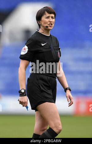 Birkenhead, Großbritannien. 12. März 2023. Ringrichter Jane Simms beim FA Women's Super League-Spiel im Prenton Park, Birkenhead. Der Bildausdruck sollte lauten: Gary Oakley/Sportimage Credit: Sportimage/Alamy Live News Stockfoto