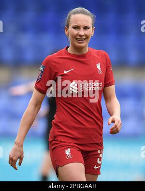 Birkenhead, Großbritannien. 12. März 2023. Leighanne Robe aus Liverpool während des FA Women's Super League-Spiels im Prenton Park, Birkenhead. Der Bildausdruck sollte lauten: Gary Oakley/Sportimage Credit: Sportimage/Alamy Live News Stockfoto