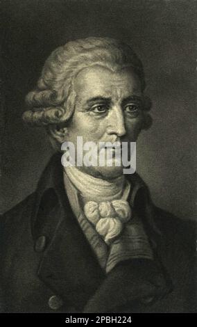 Der gefeierte österreichische Barockkomponist Franz JOSEPH HAYDN ( 1732 - 1809 ). Wird von einigen als „Vater der Symphonie“ und „Vater des Streichquartetts“ bezeichnet. Haydn, ein lebenslanger Bürger Österreichs, verbrachte einen Großteil seiner Karriere als Hofmusiker für die reiche ungarische Familie Esterhezy auf ihrem abgelegenen Anwesen. Joseph Haydn war der Bruder von Michael Haydn, einem angesehenen Komponisten und Johann Evangelist Haydn, einem Tenor. - MUSICA CLASSICA - KLASSISCH - COMPOSITORE - MUSICISTA - Portrait - Rituto - Perücke - Parrucca - Jabot - BAROCCA --- ARCHIVIO GBB Stockfoto
