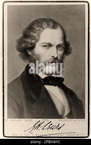 DER britische Philosoph, Literatur- und Theaterkritiker GEORGE HENRY LEWES ( 1817 - 1878 ) FILOSOFO - FILOSOFIA - PHILOSOPHIE - Scrittore - Krawatte - Cravatta - papillon - Kragen - colletto - Baffi - Schnurrbart - Bart - barba - favoriti - GH - Critica - Critico letterario e teatrale --- Archivio GBB Stockfoto