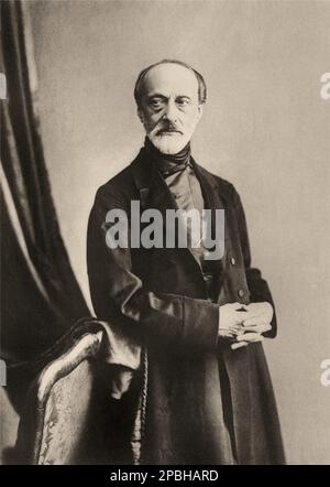 1860 c, London , GROSSBRITANNIEN : Der italienische Politiker GIUSEPPE MAZZINI ( 1805 - 1872 ) in London , Foto von Domenico Lama - POLITICO - POLITICA - POLITIC - Unità d' Italia - Risorgimento - foto storiche - foto storica - Portrait - ritratto - Bart - barba --- Archivio GBB Stockfoto