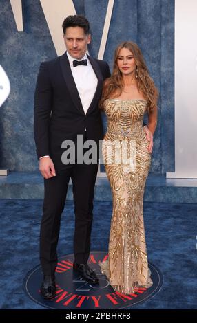 Beverly Hills, USA. 12. März 2023. Sofía Vergara, Joe Manganiello, besuchen Sie am 12. März 2023 die Vanity Fair Oscar Party 2023 im Wallis Annenberg Center for the Performing Arts in Beverly Hills, Kalifornien. Foto: Crash/imageSPACE/Sipa USA Kredit: SIPA USA/Alamy Live News Stockfoto