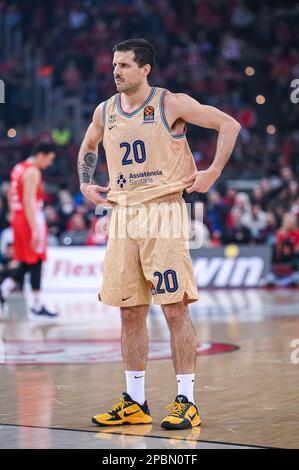 20 NICOLAS LAPROVITTOLA des FC Barcelona während des Euroleague-Spiels, Runde 27, zwischen Olympiacos Piraeus und FC Barcelona im Friedens- und Freundschaftsstadion am 7. März 2023 in Athen, Griechenland. Stockfoto